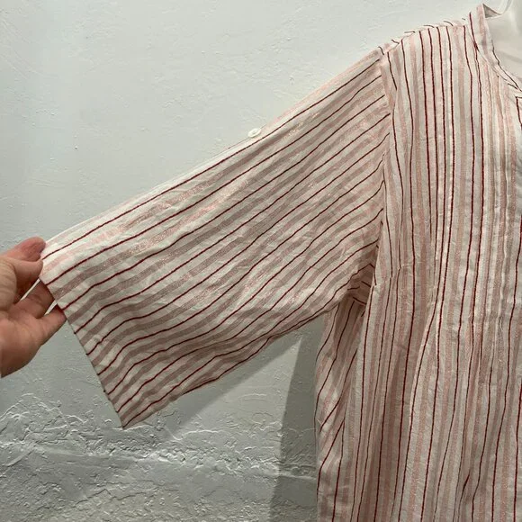 NWT Club Z Collection Long Roll Tab Sleeve Button Up Shirt Cover Up Tunic 2X - Picture 13 of 14